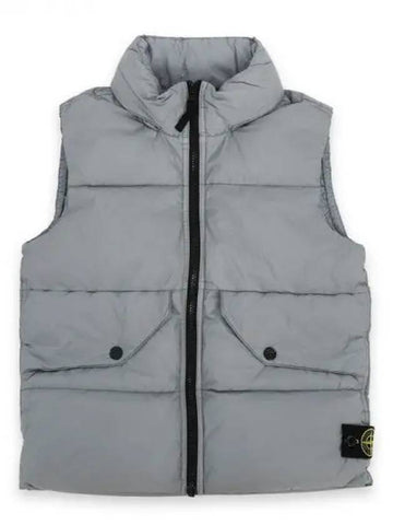 Kids Wappen Patch Down Padded Vest Grey - STONE ISLAND - BALAAN 1