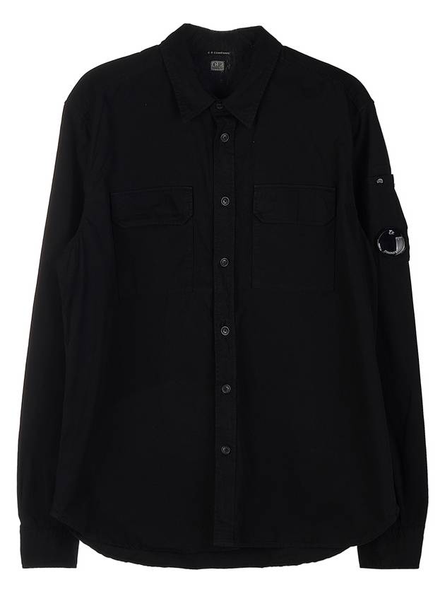 Gabardine Long Sleeve Shirt Black - CP COMPANY - BALAAN 11