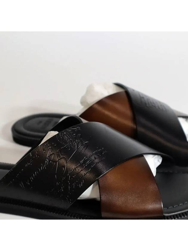 Sifnos Scritto Leather Sandal Cacao Intenso - BERLUTI - BALAAN 8