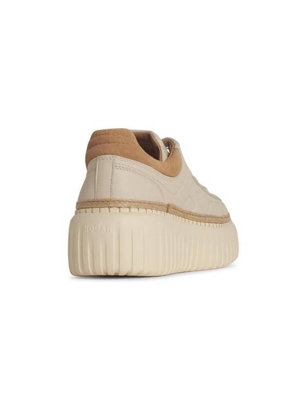 Hogan 'H Stripes H659' Cream Leather Sneakers - HOGAN - BALAAN 3