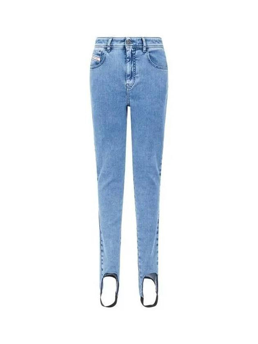 Logo Patch Super Skinny Jogger Jeans D SLANDY Blue - DIESEL - BALAAN 1