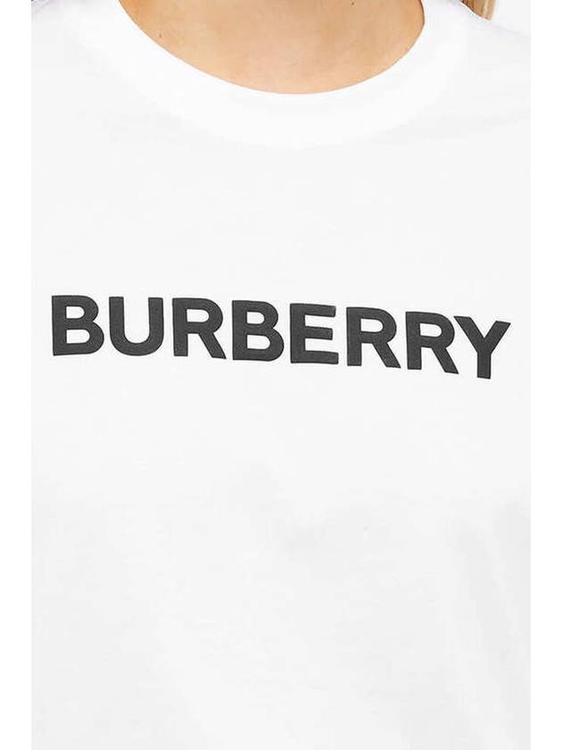 Logo Print Cotton Short Sleeve T-Shirt White - BURBERRY - BALAAN 3