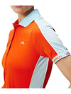 Demi Short Sleeve Polo Shirt Tangerine Tango - J.LINDEBERG - BALAAN 4