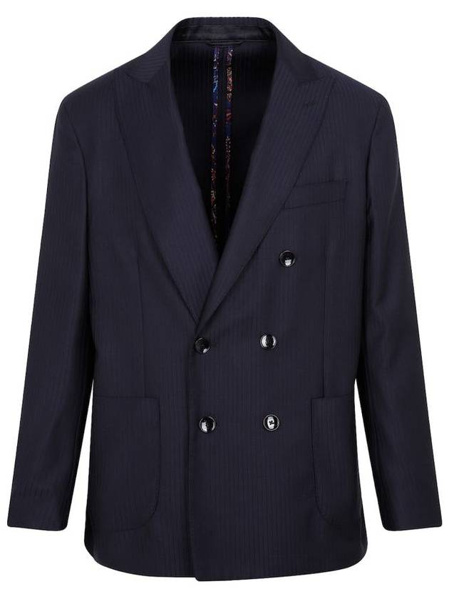 23 ss Striped Wool Double-breasted Blazer 1G540 1142 200 B0230374242 - ETRO - BALAAN 2