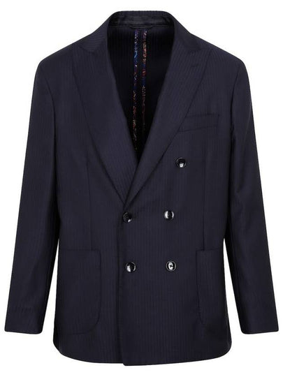 23 ss Striped Wool Double-breasted Blazer 1G540 1142 200 B0230374242 - ETRO - BALAAN 2