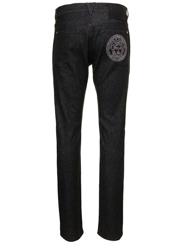 Men's Studded Medusa Jeans Black - VERSACE - BALAAN 2