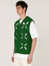 Clover Zipper Knit Vest Green - UNALLOYED - BALAAN 3