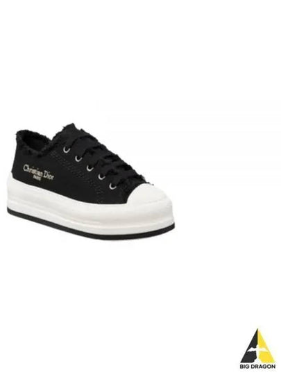 Walk'n Platform Cotton Canvas Low Top Sneakers Black - DIOR - BALAAN 2