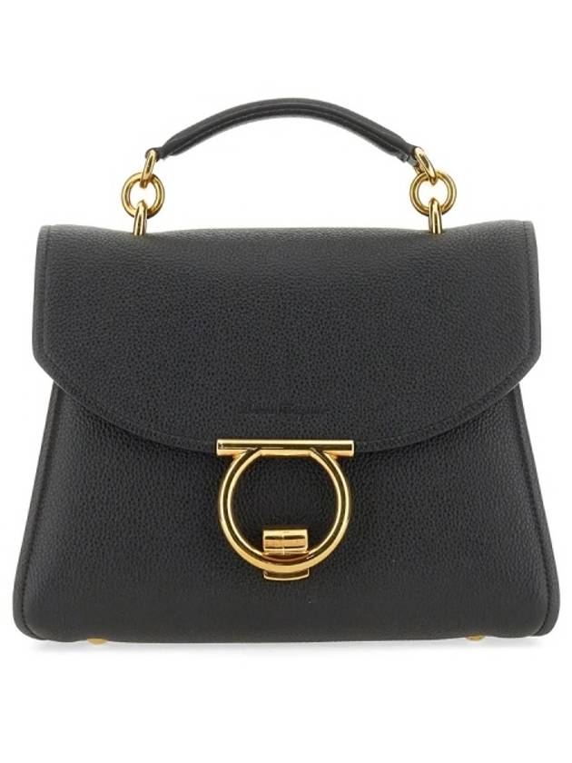 Gancini Small Tote Bag Black - SALVATORE FERRAGAMO - BALAAN 2