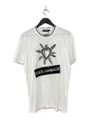 Embroidery Pattern Short Sleeve T Shirt White - DOLCE&GABBANA - BALAAN 1