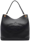 Vitello Phoenix Hobo Bag Black - PRADA - BALAAN 2