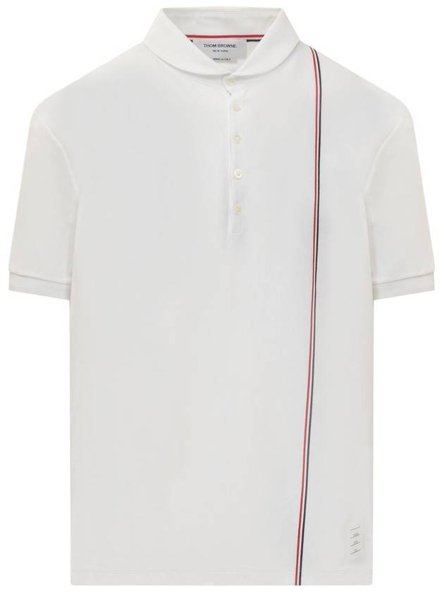 RWB Stripe Polo Shirt White - THOM BROWNE - BALAAN 2