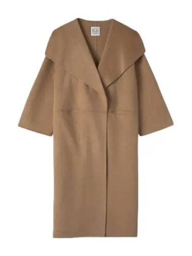 Signature Wool Cashmere Coat Camel - TOTEME - BALAAN 1