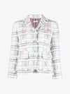 Madras Pouf Tweed High Armhole Sport Jacket - THOM BROWNE - BALAAN 2