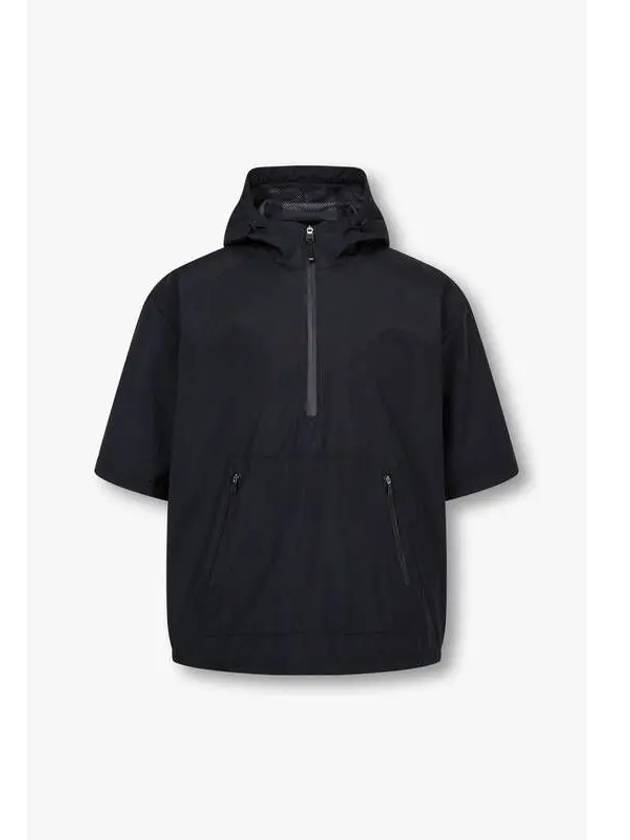 Men s Hooded Half Sleeve Anorak Black - HERNO - BALAAN 1