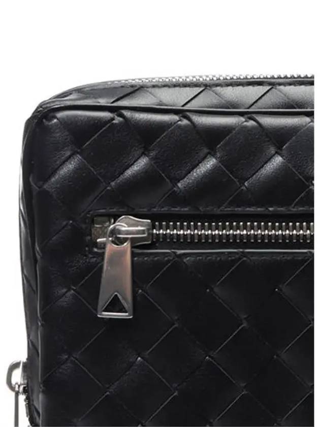 Intrecciato Zipper Leather Laptop Sleeve Black - BOTTEGA VENETA - BALAAN 4