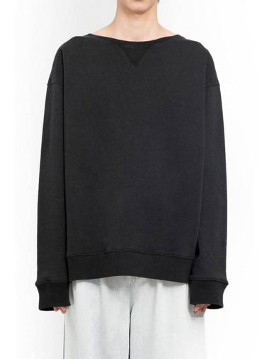 Invitation Print Cotton Sweatshirt Black - MAISON MARGIELA - BALAAN 1