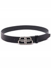 Men's BB Buckle Large Belt Black - BALENCIAGA - BALAAN 5