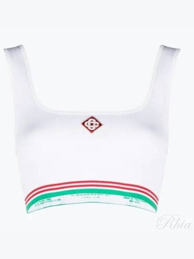 Logo Patch Rib Knit Tank Top WPS24LW02001 - CASABLANCA - BALAAN 1