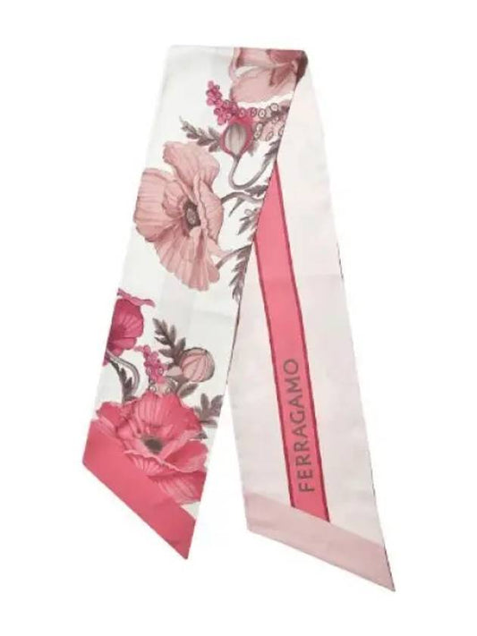 Ferragamo Poppy Print Silk Bandeau Women s Scarf - SALVATORE FERRAGAMO - BALAAN 1