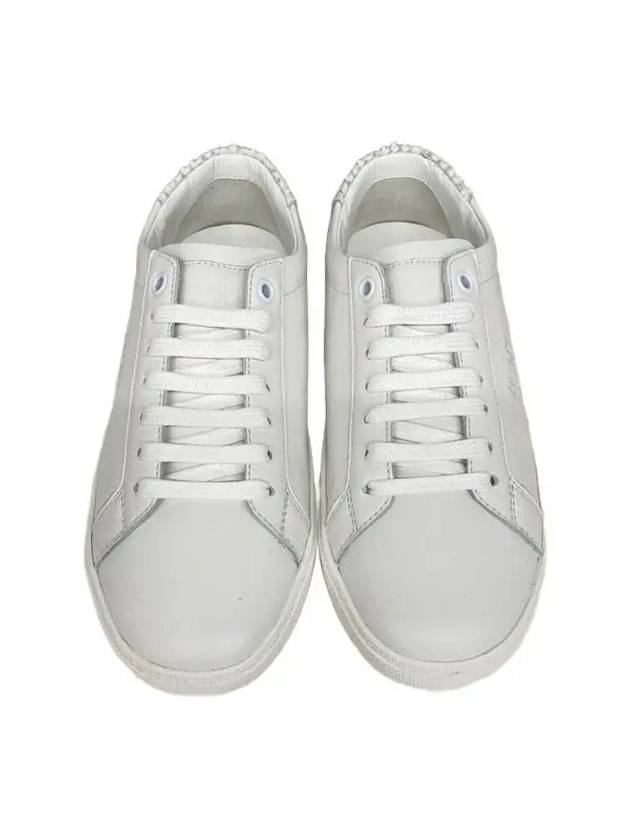 Women's Court Classic Python Low Top Sneakers White - SAINT LAURENT - BALAAN 5