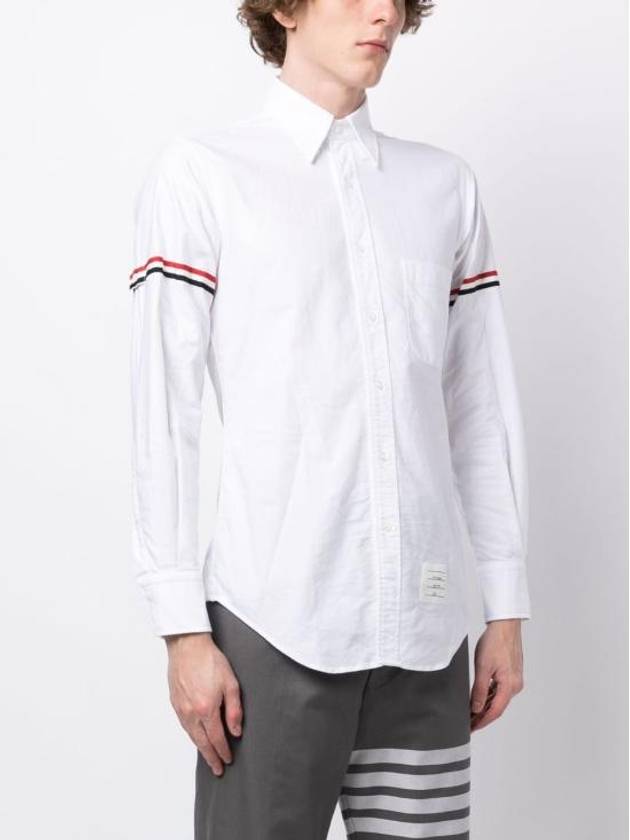 Armband Oxford Long Sleeve Shirt White - THOM BROWNE - BALAAN 6