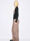 Eyelet Cargo Pants Brown - GYEOL - BALAAN 3