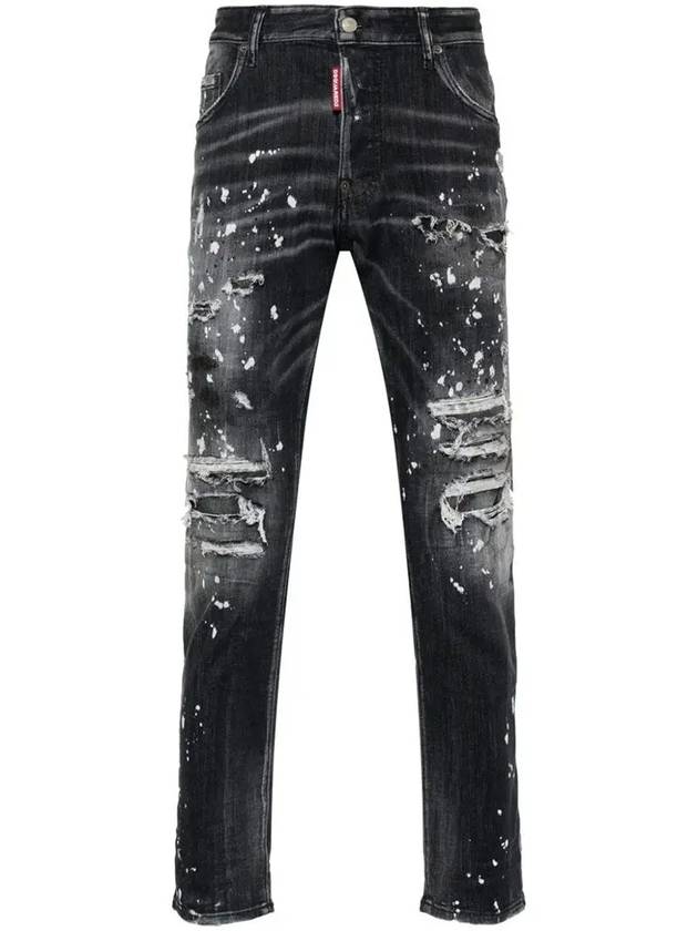 Diamond Studs Wash Skater Jeans Black - DSQUARED2 - BALAAN 2