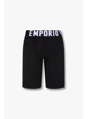 UNDERWEAR Men s Wide Logo Banding Lounge Shorts Black - EMPORIO ARMANI - BALAAN 1