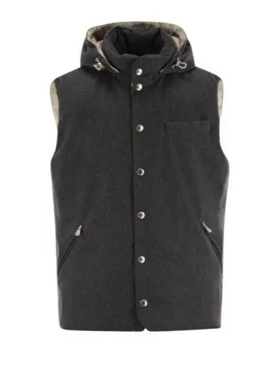 Detachable Hooded Down Vest Grey - BRUNELLO CUCINELLI - BALAAN 2