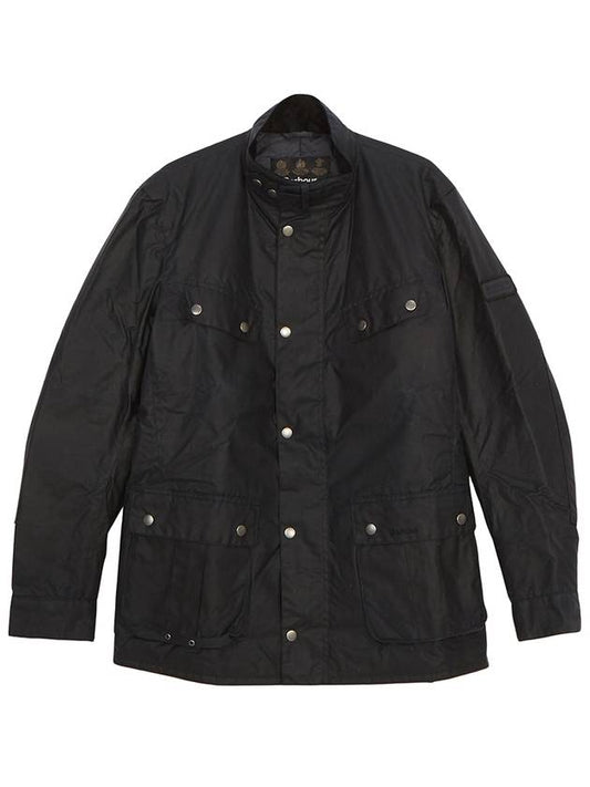 Duke Wax Button Jacket Navy - BARBOUR - BALAAN 2