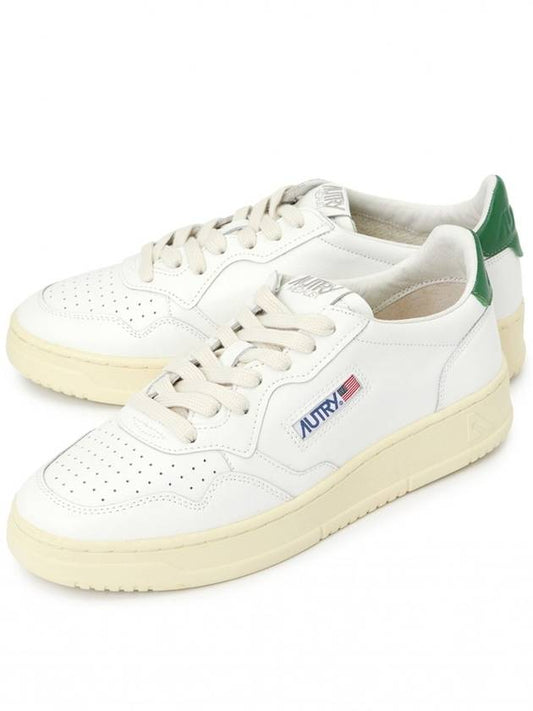 Medalist Green Tab Leather Low Top Sneakers White - AUTRY - BALAAN 2