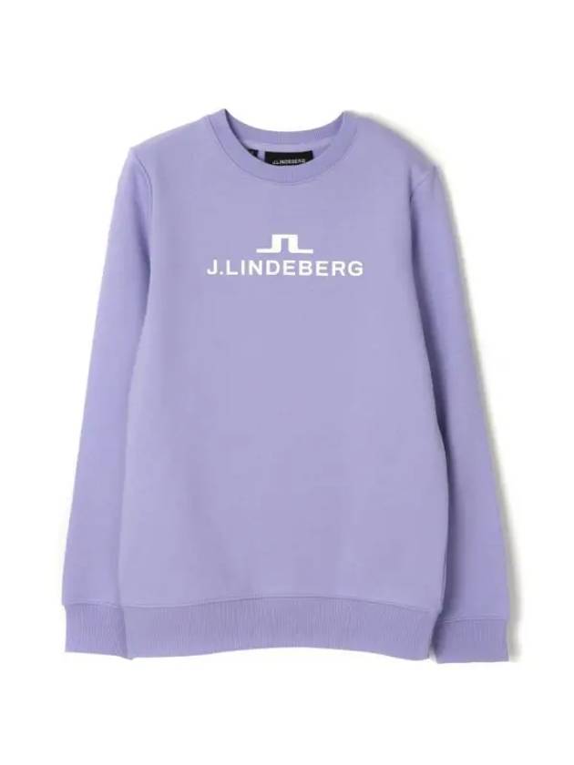 Women's Alpha Crew Neck Sweatshirt Purple - J.LINDEBERG - BALAAN 1