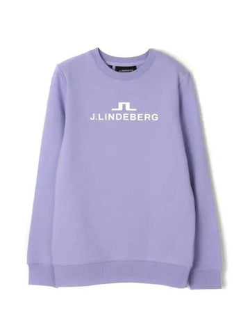 Women's Alpha Crew Neck Sweatshirt Purple - J.LINDEBERG - BALAAN 1