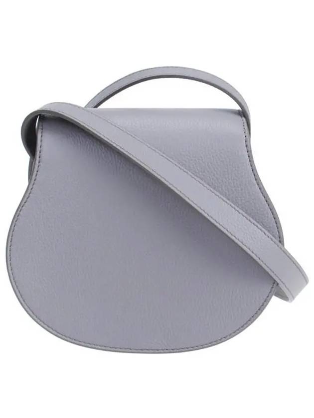 Marcie Saddle Small Grained Leather Cross Bag Grey - CHLOE - BALAAN 4