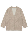 Mid Line Mohair V-Neck Cardigan Antique White - OUR LEGACY - BALAAN 2