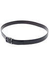 Men's Small Gancini Buckle Reversible Leather Belt Black - SALVATORE FERRAGAMO - BALAAN 6