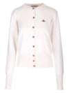 Bea Logo Cardigan Cream - VIVIENNE WESTWOOD - BALAAN 2