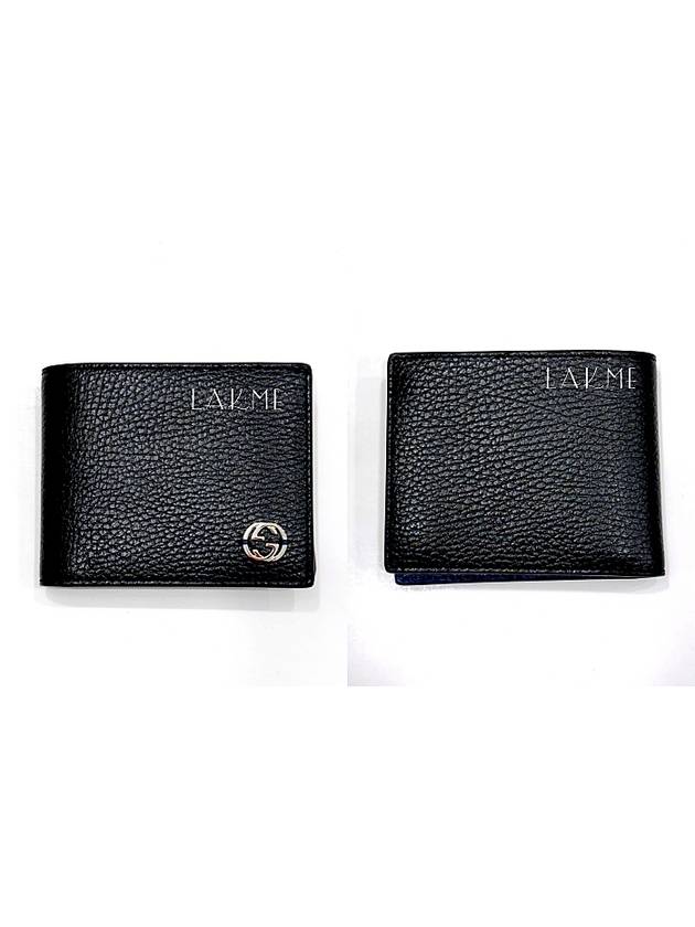 GG Interlocking Two-Tone Bifold Wallet Blue Black - GUCCI - BALAAN 3