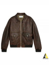 Aviator Blouson Jacket Dark Brown - CELINE - BALAAN 2