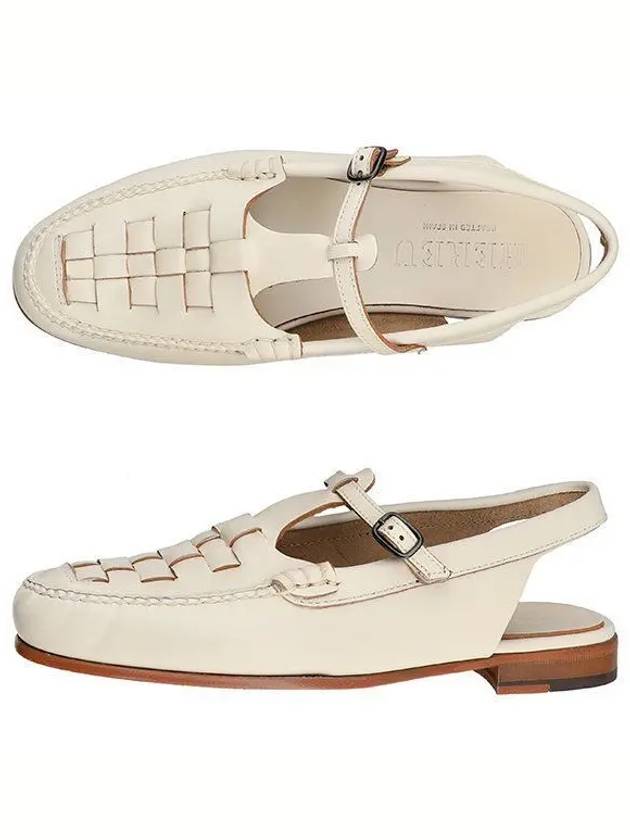 Rocketa Slingback Leather Loafer Custard - HEREU - BALAAN 2