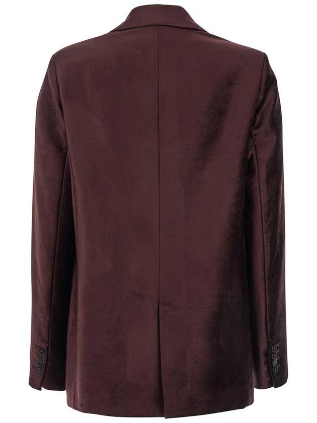 Brown Single-Breasted Jacket With Peak Revers In Cotton Blend Woman - FORTE FORTE - BALAAN 2