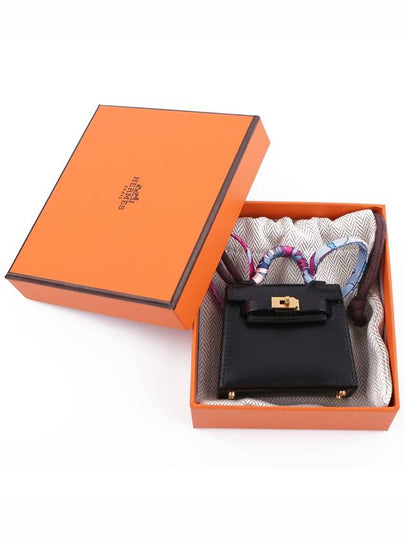 Kelly Twilly Bag Charm Black Gold H084373CC - HERMES - BALAAN 2