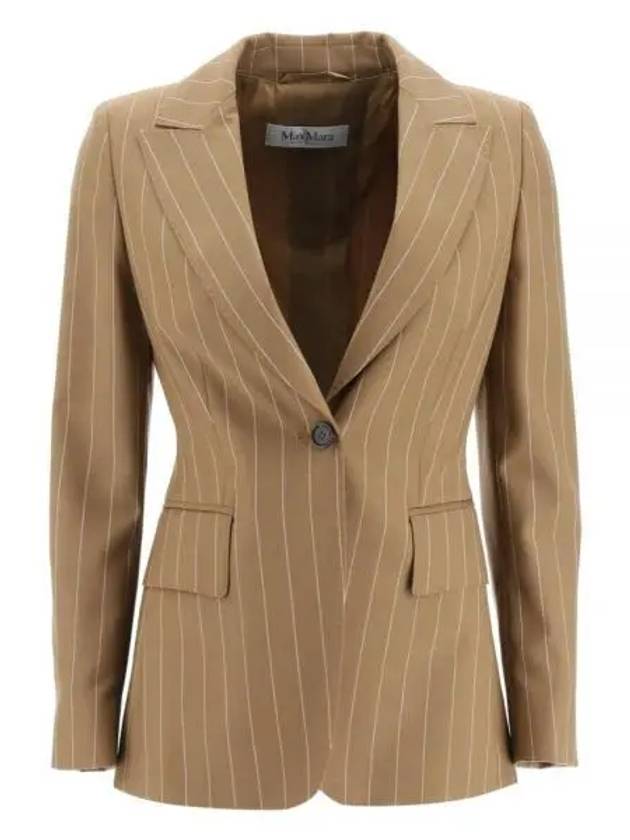 Galosce Pinstripe Blazer Jacket Beige - MAX MARA - BALAAN 2