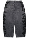 BBD Side Sprayed Custom Denim Pants Vintage Black - BLACKBLOND - BALAAN 3