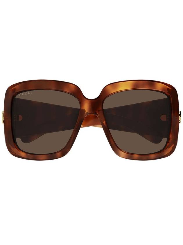 tortoiseshell effect oversized frame sunglasses GG1402S - GUCCI - BALAAN 2