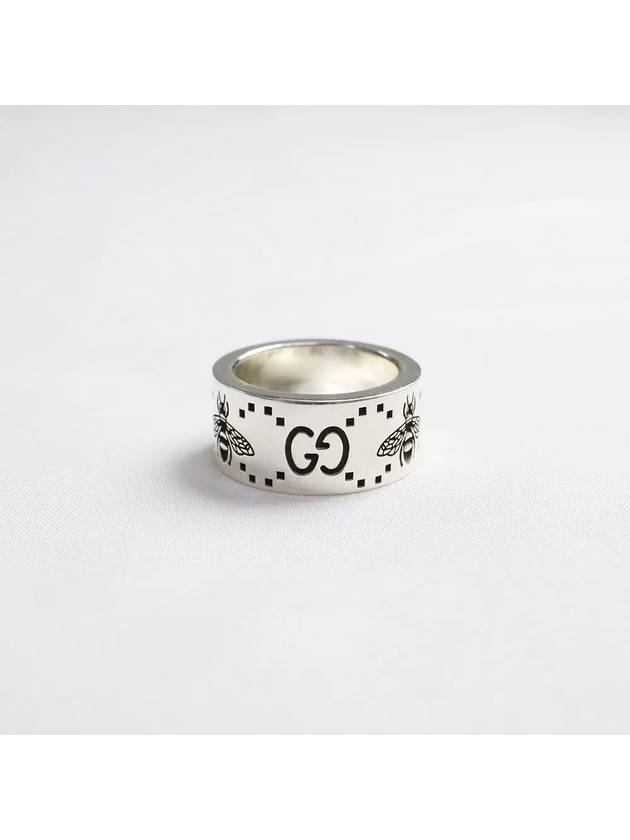 GG Bee Engraved Wide Ring YBC728304001 Silver - GUCCI - BALAAN 3