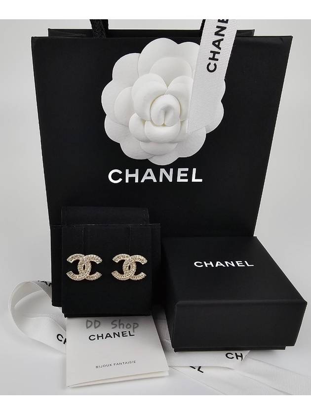 Metal Earrings Diamantes & Gold Crystal - CHANEL - BALAAN 3