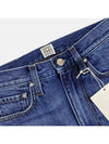 Logo Patch High Waisted Denim Jeans Blue - TOTEME - BALAAN 4