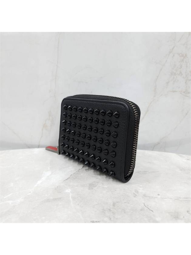 Lux You Black spike zipper card wallet - CHRISTIAN LOUBOUTIN - BALAAN 2